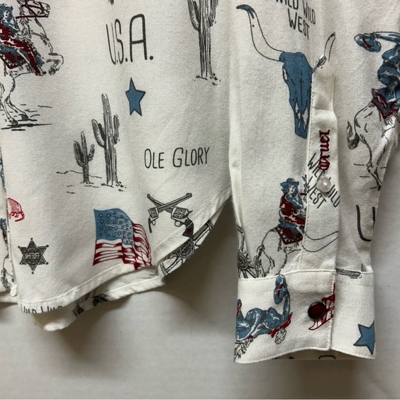 Cruel Shirt Women Medium *no Tag* Bull Western Cowgirl Horse America USA‎ FLAG - Picture 6 of 15